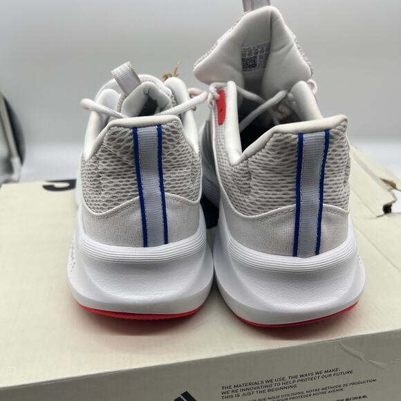 adidas White and Gray Athletic Shoes - Picture 7 of 16